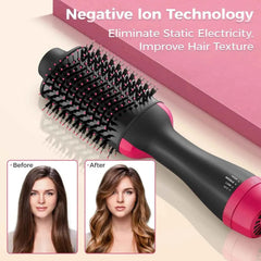 3-in-1 One-Step Hot Air Brush & Volumizer | Ceramic Anion Hair Dryer & Styler