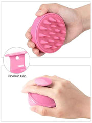 Ergonomic Silicone Shampoo Brush & Scalp Massager | Soft Bristle Cleansing Scrubber
