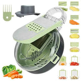 13-in-1 Vegetable Chopper & Mandoline Slicer Set | Multifunctional Onion Dicer with Drain Basket