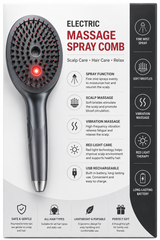 3-in-1 Electric Massage Spray Comb | Rechargeable Scalp Massager & Mist Hair Brush - Mizan Bazar | سوق الميزان
