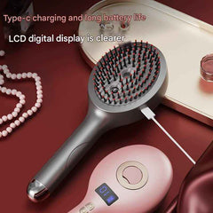3-in-1 Electric Massage Spray Comb | Rechargeable Scalp Massager & Mist Hair Brush