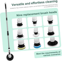 Electric Spin Scrubber Power Cleaning Brush | Extendable Cordless Bathroom & Kitchen Scrubber