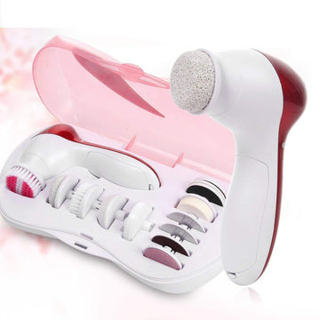 11-in-1 Electric Facial Massager & Cleansing Brush Kit | Waterproof Exfoliator & Blackhead Remover