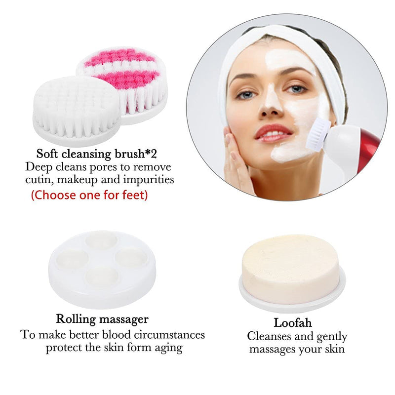 11-in-1 Electric Facial Massager & Cleansing Brush Kit | Waterproof Exfoliator & Blackhead Remover