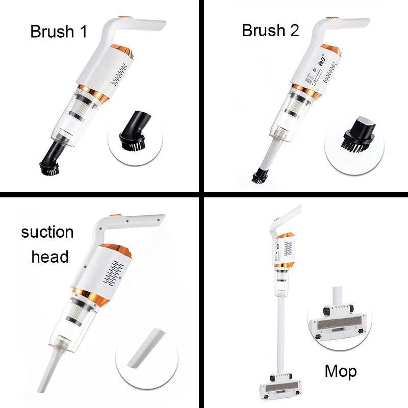 3-in-1 Cordless Wireless Vacuum Cleaner with LED Light | 7500PA Handheld & Floor Vacuum