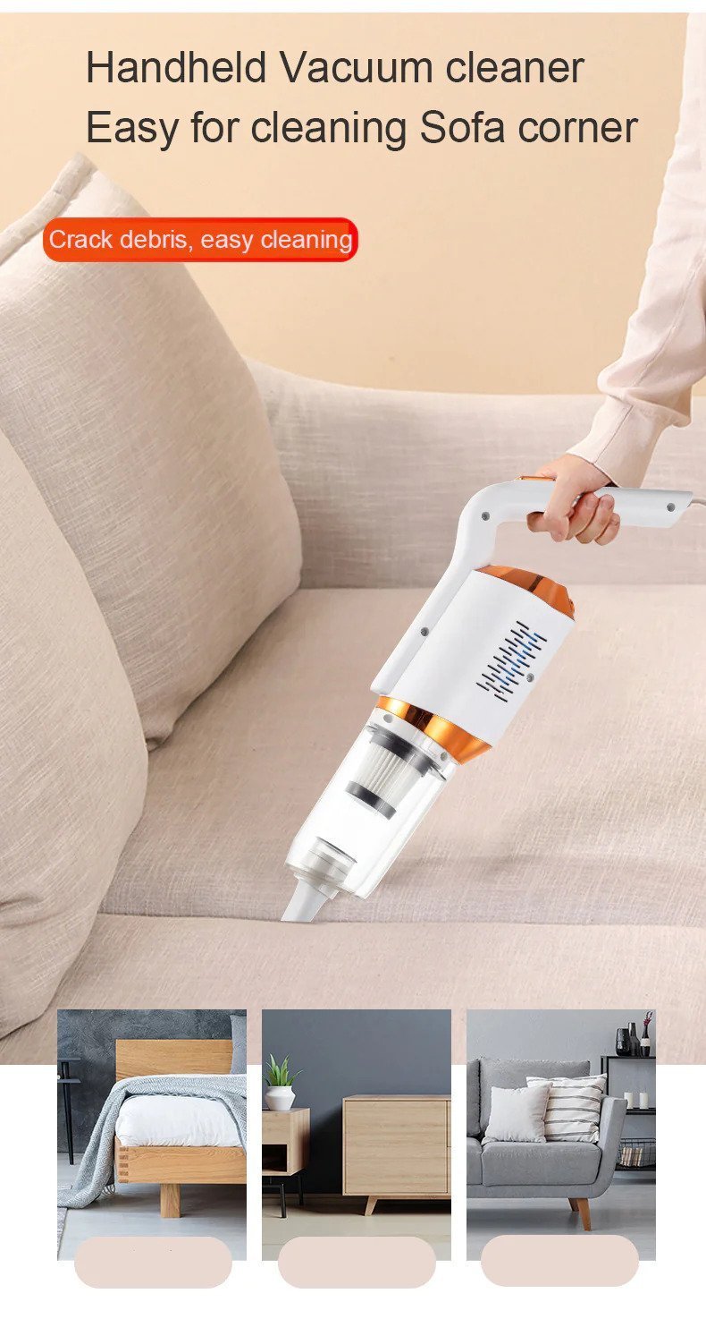 3-in-1 Cordless Wireless Vacuum Cleaner with LED Light | 7500PA Handheld & Floor Vacuum