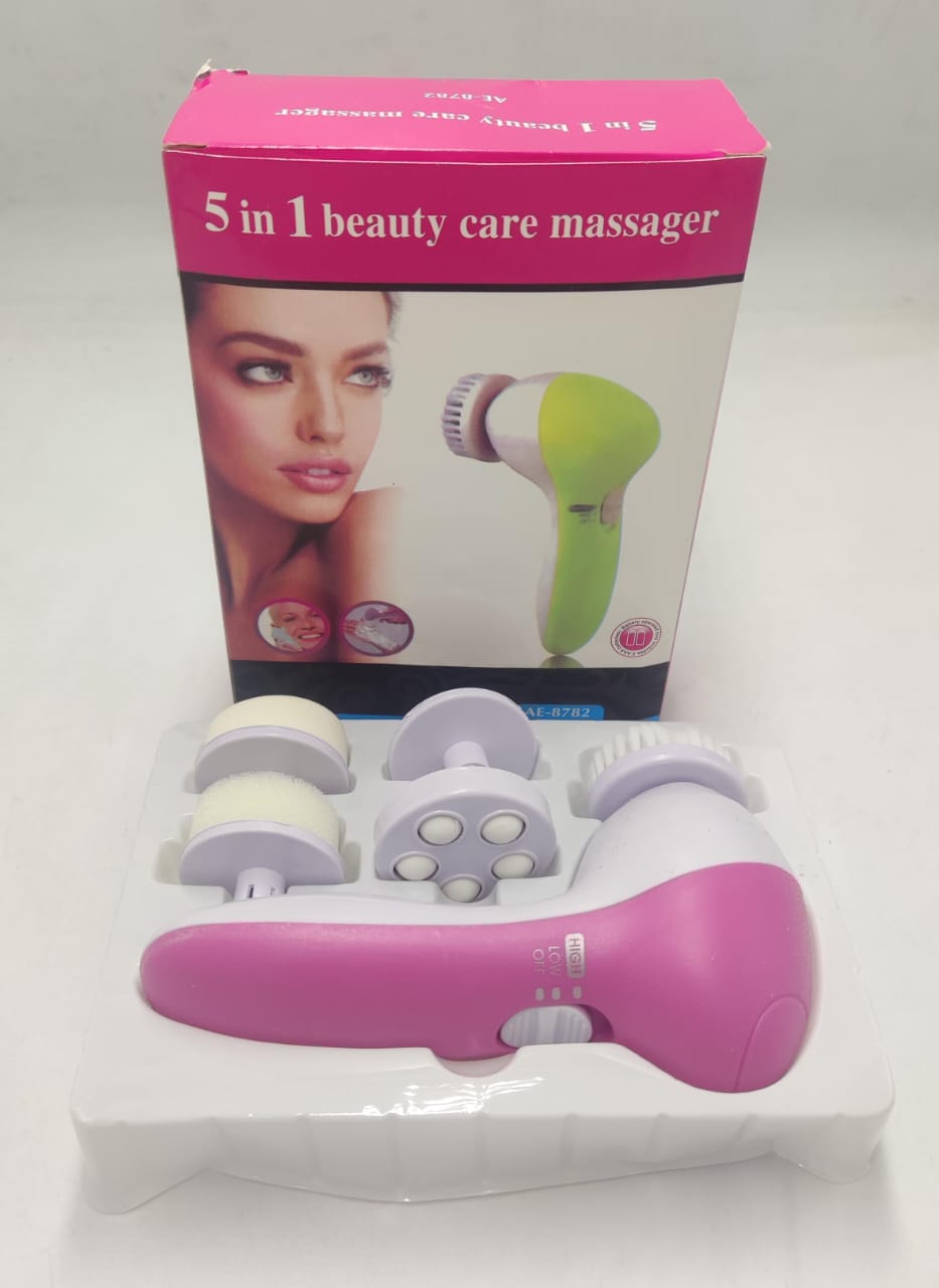 6-in-1 Electric Face Cleansing Brush & Exfoliating Facial Spa Massager Set