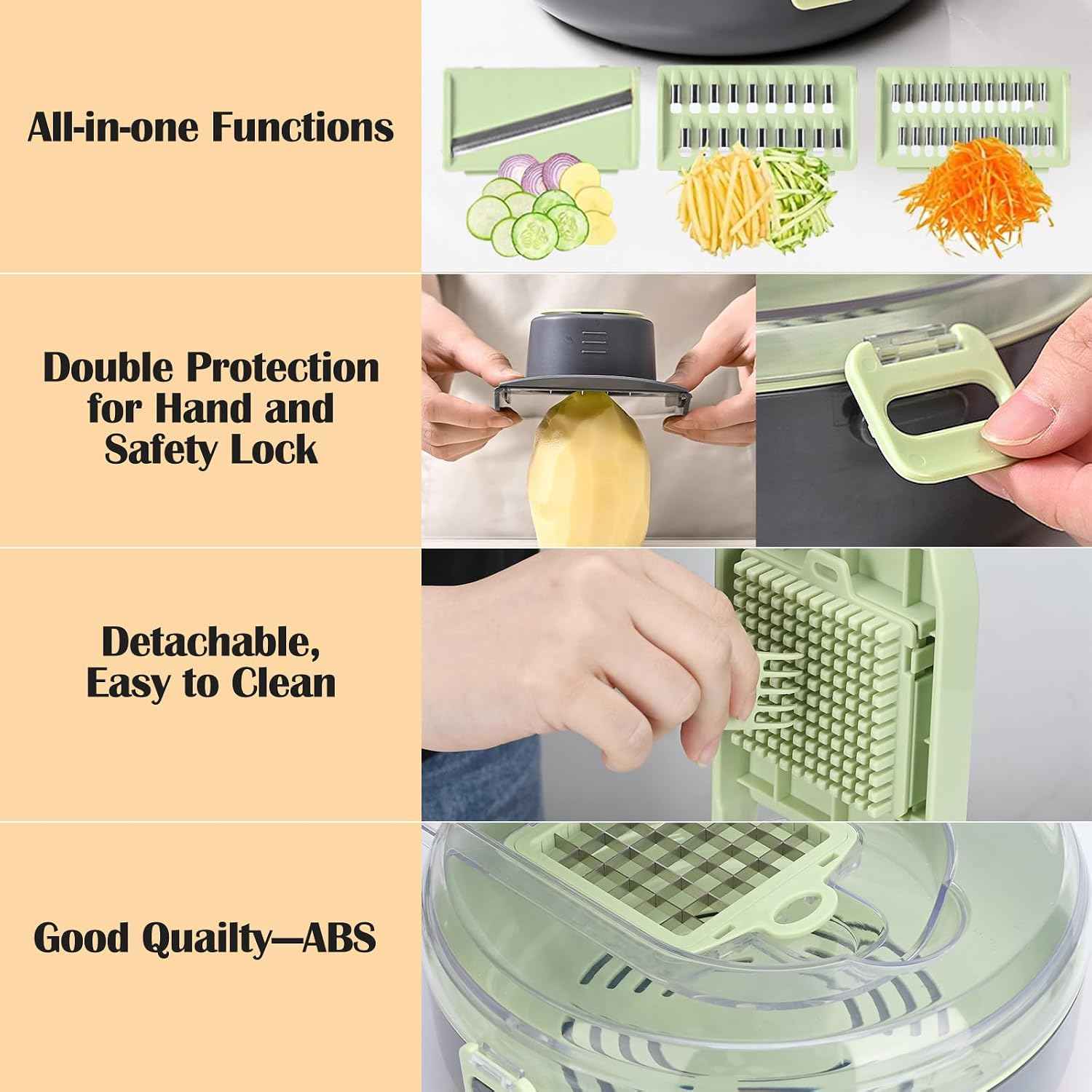 13-in-1 Vegetable Chopper & Mandoline Slicer Set | Multifunctional Onion Dicer with Drain Basket
