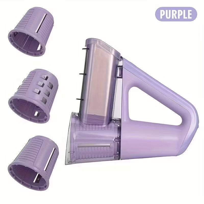 Electric Handheld Drum Vegetable Slicer & Salad Maker | Cordless Potato & French Fry Cutter