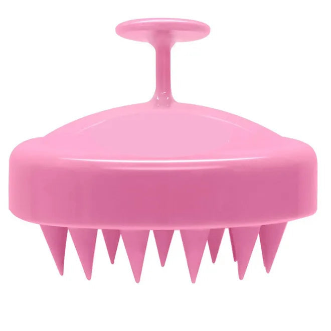 Ergonomic Silicone Shampoo Brush & Scalp Massager | Soft Bristle Cleansing Scrubber