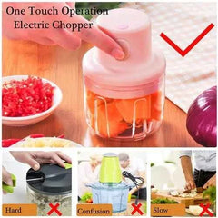 250ml Wireless Electric Garlic Chopper & Mini Food Processor | USB Rechargeable 45W Veggie Mincer