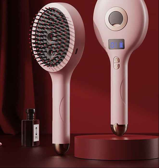 3-in-1 Electric Massage Spray Comb | Rechargeable Scalp Massager & Mist Hair Brush