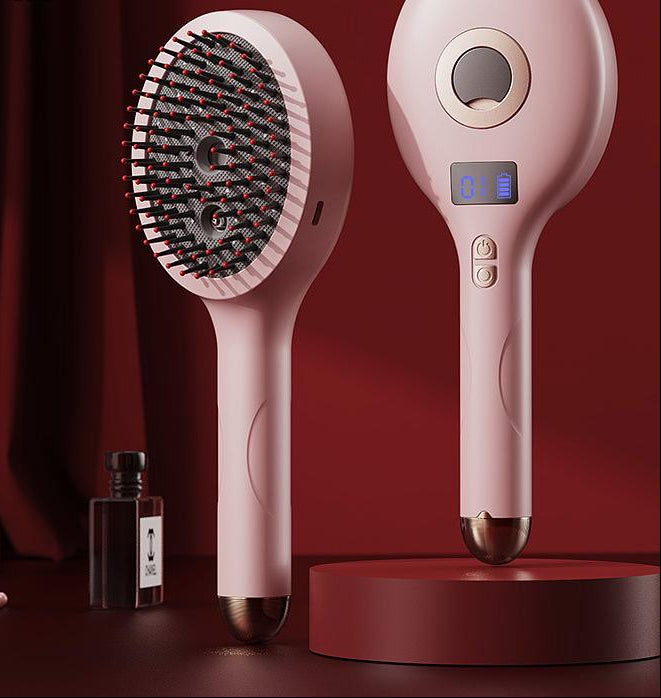 3-in-1 Electric Massage Spray Comb | Rechargeable Scalp Massager & Mist Hair Brush