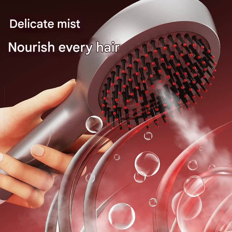 3-in-1 Electric Massage Spray Comb | Rechargeable Scalp Massager & Mist Hair Brush
