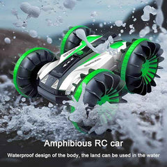 Amphibious Rc Car Remote Control Stunt Car 2 Sides Waterproof Driving On Water And Land 360 Rotate Electronic Vehicle Kids Gift
