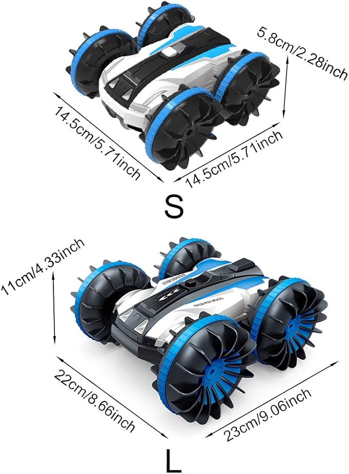 Amphibious Rc Car Remote Control Stunt Car 2 Sides Waterproof Driving On Water And Land 360 Rotate Electronic Vehicle Kids Gift