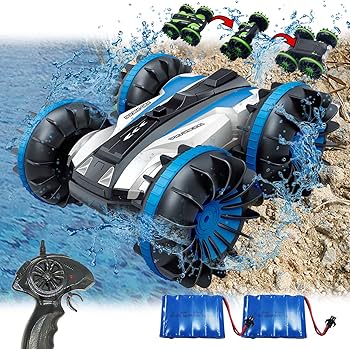 Amphibious Rc Car Remote Control Stunt Car 2 Sides Waterproof Driving On Water And Land 360 Rotate Electronic Vehicle Kids Gift