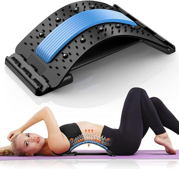 Adjustable Back Stretcher & Spine Cracker | Multi-Level Magnetic Lumbar Support for Lower Back Pain Relief