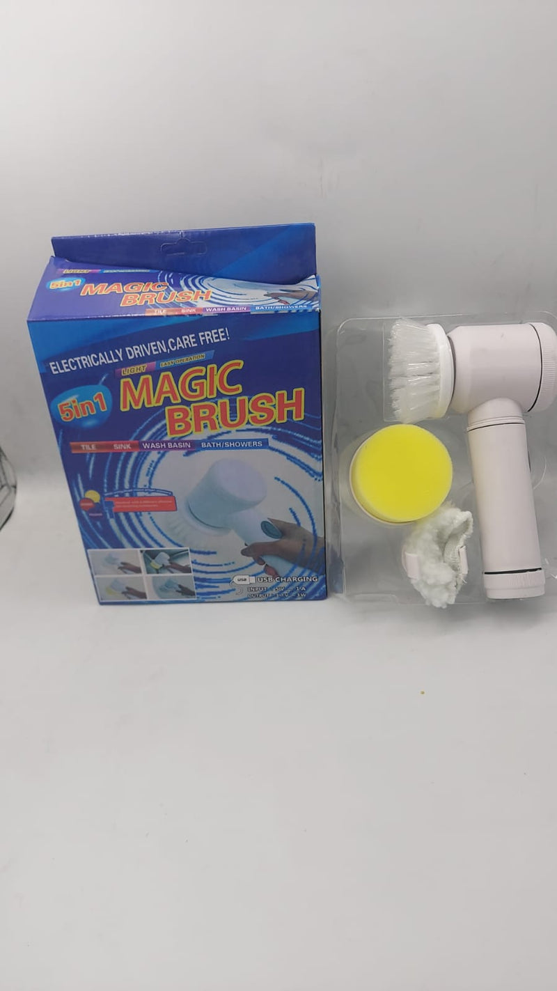 5-in-1 Cleaning Magic Electric Brush | Cordless Handheld Power Scrubber for Kitchen & Bath