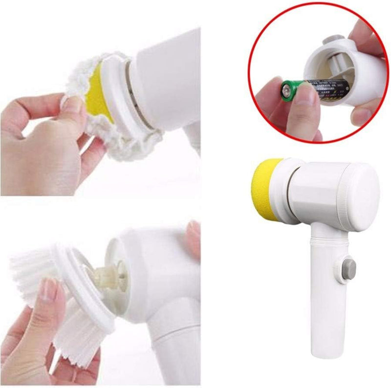 5-in-1 Cleaning Magic Electric Brush | Cordless Handheld Power Scrubber for Kitchen & Bath