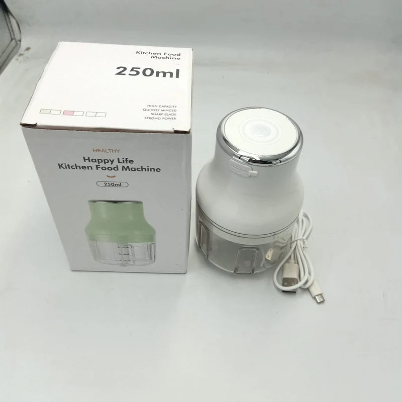250ml Wireless Electric Garlic Chopper & Mini Food Processor | USB Rechargeable 45W Veggie Mincer