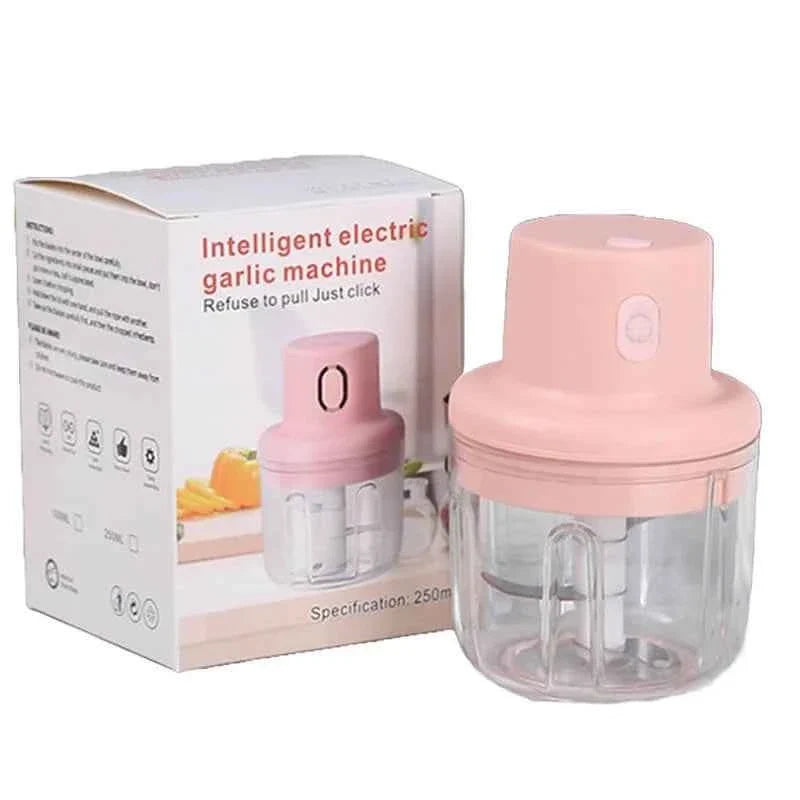 250ml Wireless Electric Garlic Chopper & Mini Food Processor | USB Rechargeable 45W Veggie Mincer