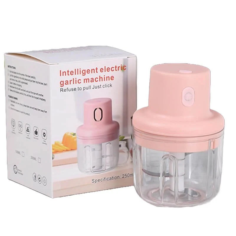 250ml Wireless Electric Garlic Chopper & Mini Food Processor | USB Rechargeable 45W Veggie Mincer