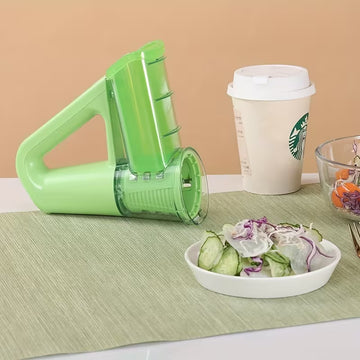 Electric Handheld Drum Vegetable Slicer & Salad Maker | Cordless Potato & French Fry Cutter