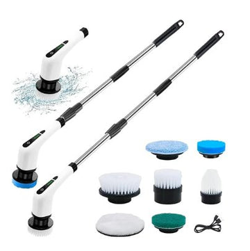 Electric Spin Scrubber Power Cleaning Brush | Extendable Cordless Bathroom & Kitchen Scrubber