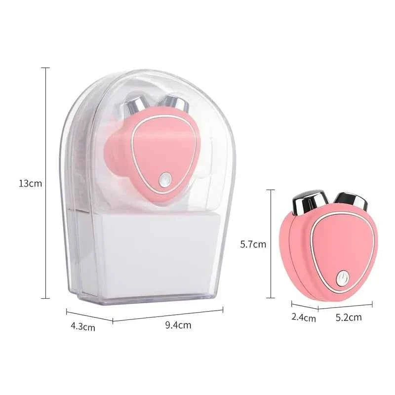 Microcurrent Facial Lifting Massager & Roller | EMS Sonic Vibration Face Firming Device