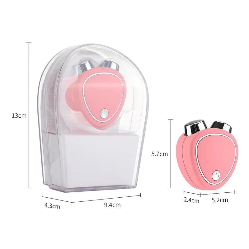 Microcurrent Facial Lifting Massager & Roller | EMS Sonic Vibration Face Firming Device