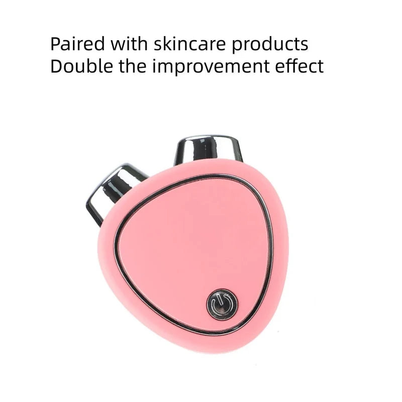 Microcurrent Facial Lifting Massager & Roller | EMS Sonic Vibration Face Firming Device