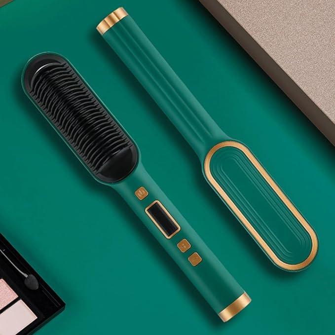 Fast Heating Hair Straightener Comb | Anti-Frizz Electric Hot Styling Brush for Curly Hair