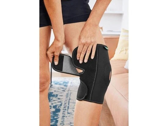 Open Patella Knee Support Brace | Adjustable Biofeedbac™ Compression Bandage with Spiral Stays