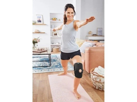 Open Patella Knee Support Brace | Adjustable Biofeedbac™ Compression Bandage with Spiral Stays