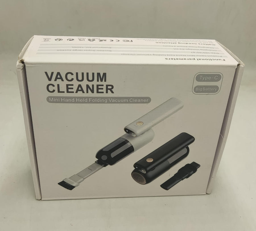 180° Folding Mini Handheld Vacuum Cleaner | Powerful Type-C Rechargeable Car & Desk Cleaner