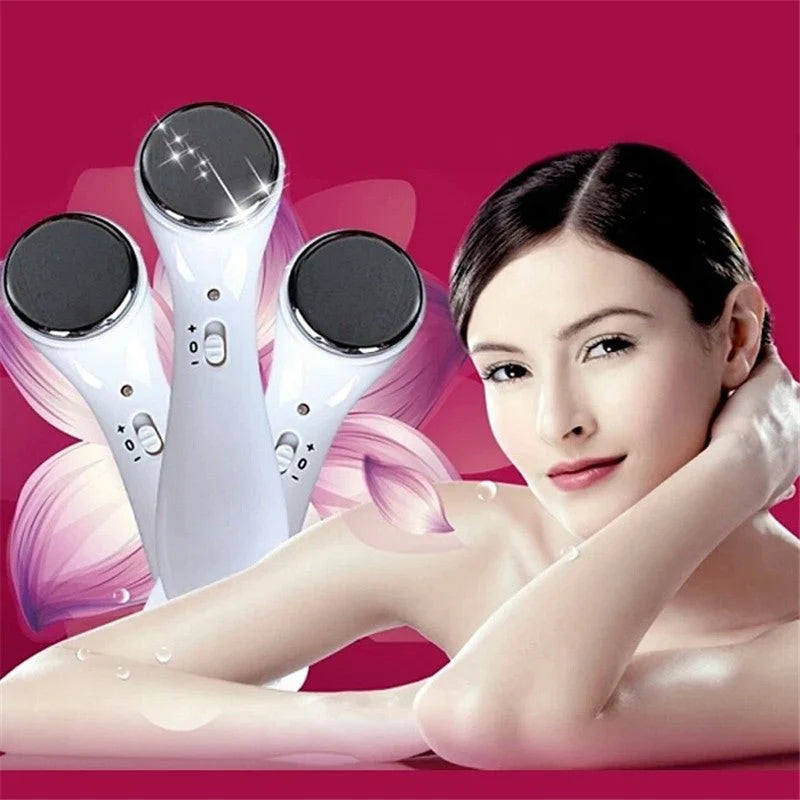 LED Light Therapy & EMS Facial Massager | Ultrasonic Neck & Face Sculpting Beauty Device