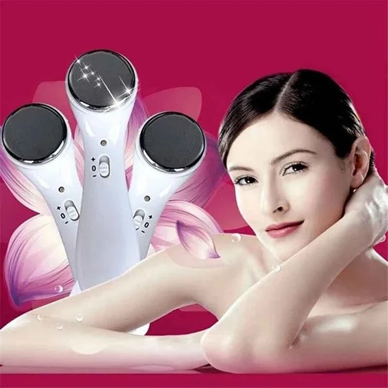 LED Light Therapy & EMS Facial Massager | Ultrasonic Neck & Face Sculpting Beauty Device