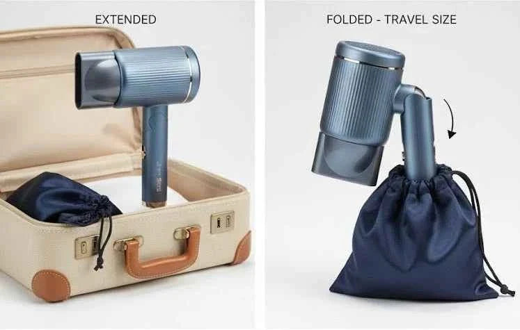 Portable Foldable Hair Dryer – Compact Travel Blow Dryer for Home & Travel