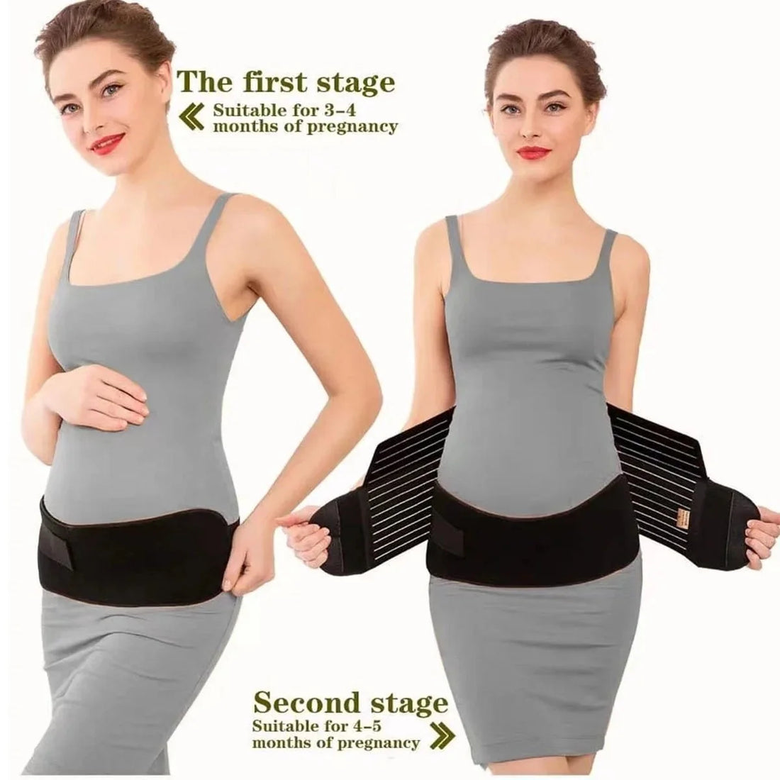 NeoTech Care Pregnancy Support Maternity Belt, Waist/Back/Abdomen Band, Belly Brace, Black