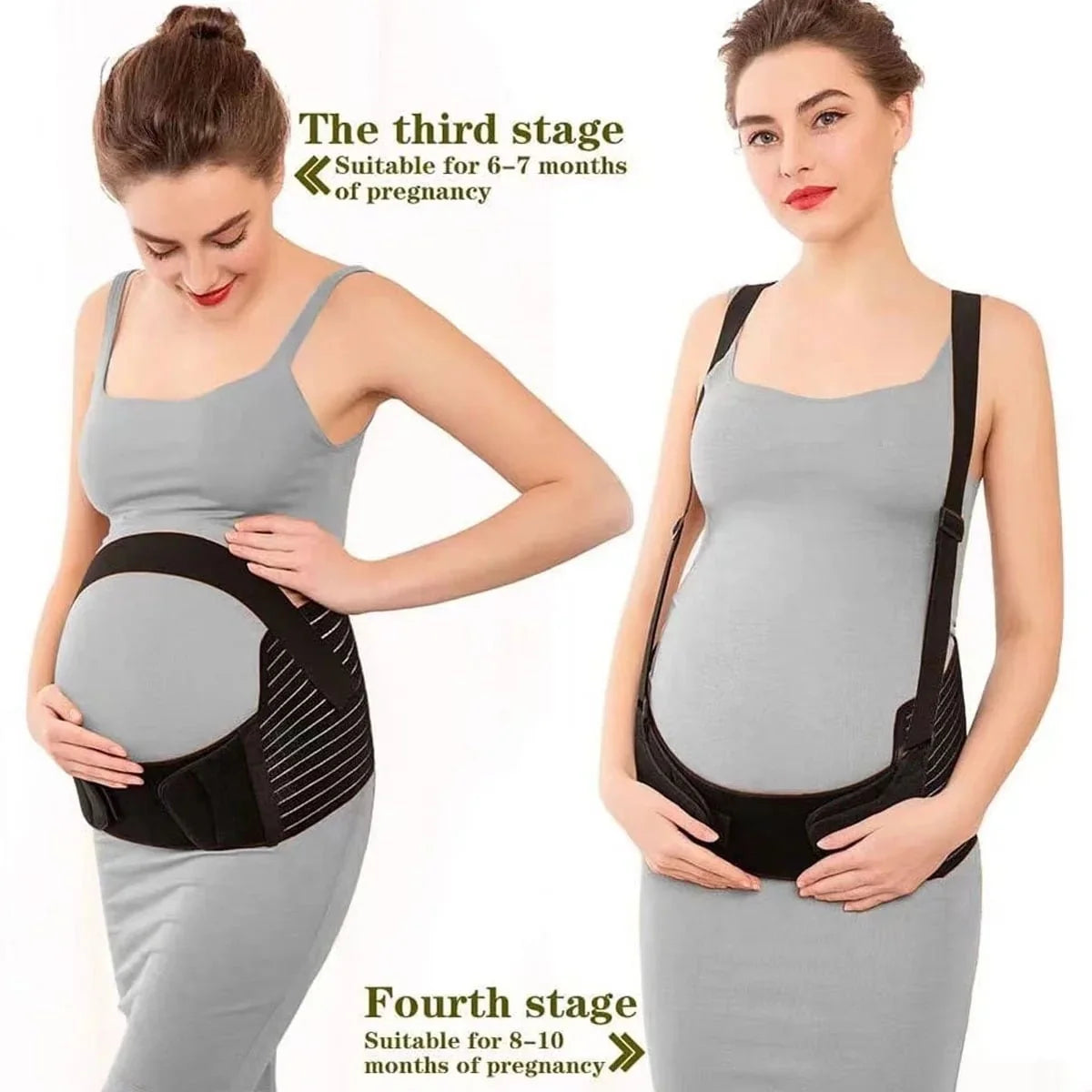 NeoTech Care Pregnancy Support Maternity Belt, Waist/Back/Abdomen Band, Belly Brace, Black