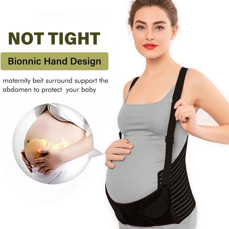 NeoTech Care Pregnancy Support Maternity Belt, Waist/Back/Abdomen Band, Belly Brace, Black