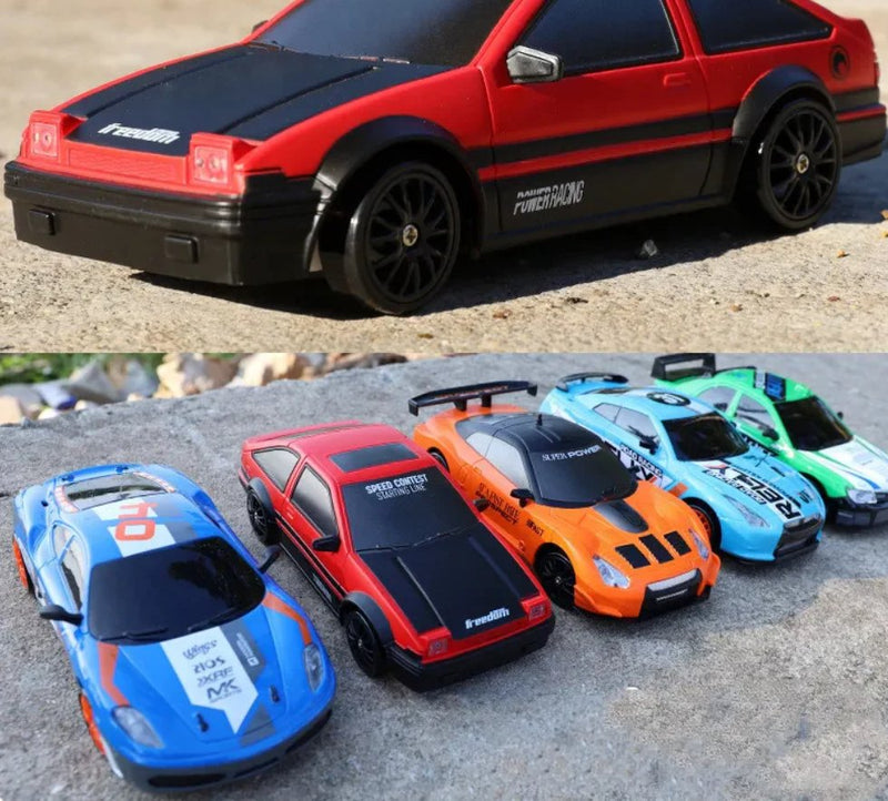 4WD High-Speed Remote Control Drift Car with LED Headlights (1/24 Scale)