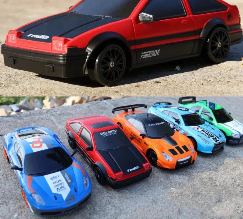4WD High-Speed Remote Control Drift Car with LED Headlights (1/24 Scale)