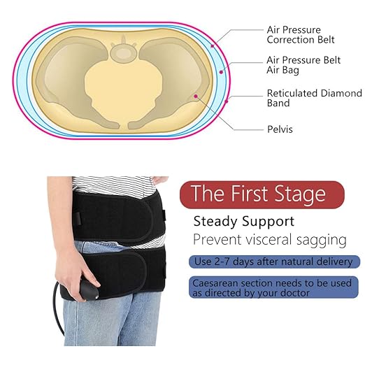 Rhombus Air Pressure Lumbar Support Belt | Adjustable Postpartum Pelvic & Lower Back Brace