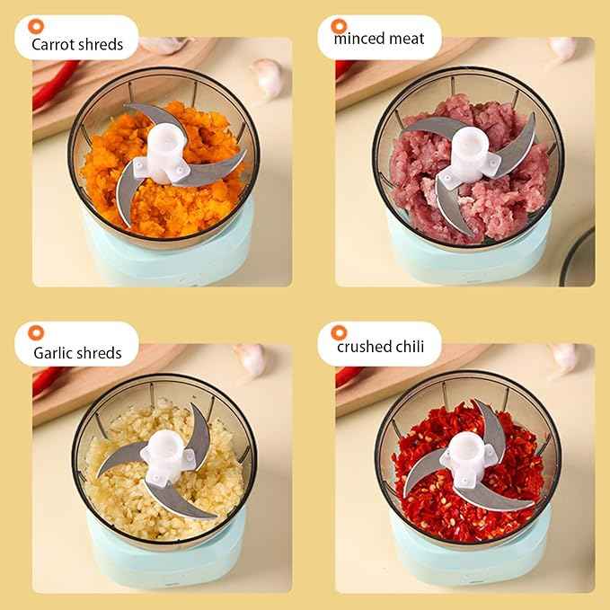 Mini Electric Food Processor & Garlic Chopper (45W) | Portable USB Rechargeable Meat & Veggie Grinder