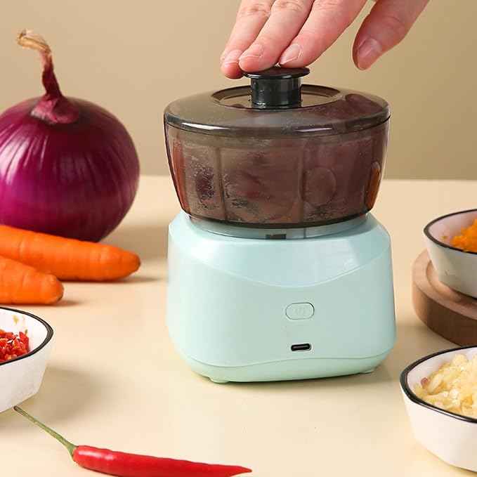 Mini Electric Food Processor & Garlic Chopper (45W) | Portable USB Rechargeable Meat & Veggie Grinder