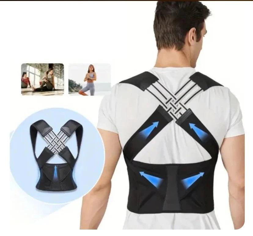 Adjustable Back Posture Corrector & Spine Support Brace | Breathable Upper Back & Neck Hump Belt
