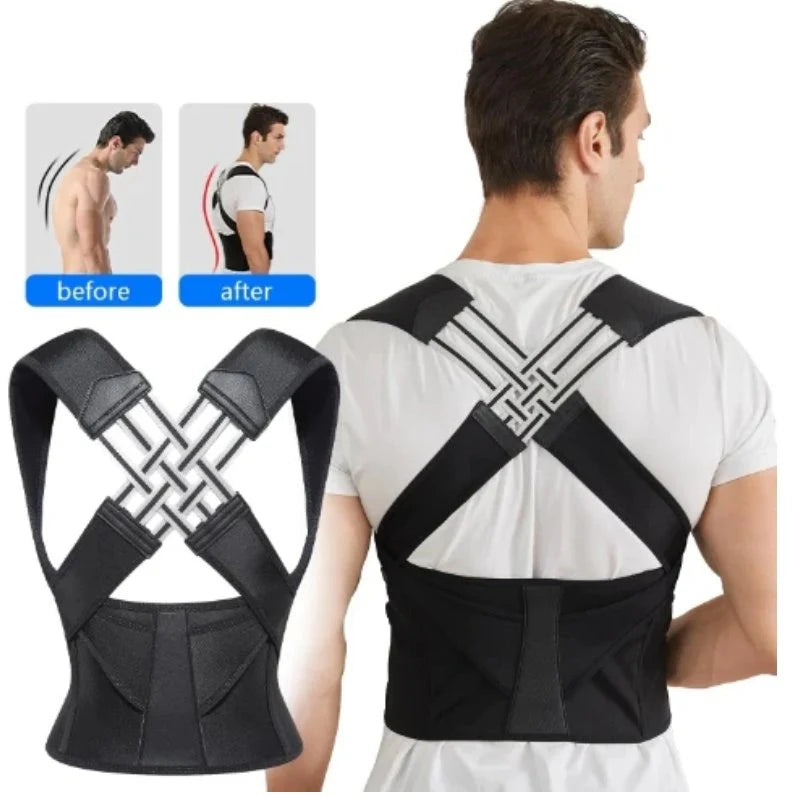Adjustable Back Posture Corrector & Spine Support Brace | Breathable Upper Back & Neck Hump Belt