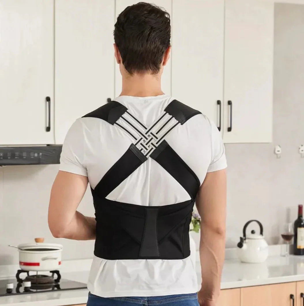 Adjustable Back Posture Corrector & Spine Support Brace | Breathable Upper Back & Neck Hump Belt